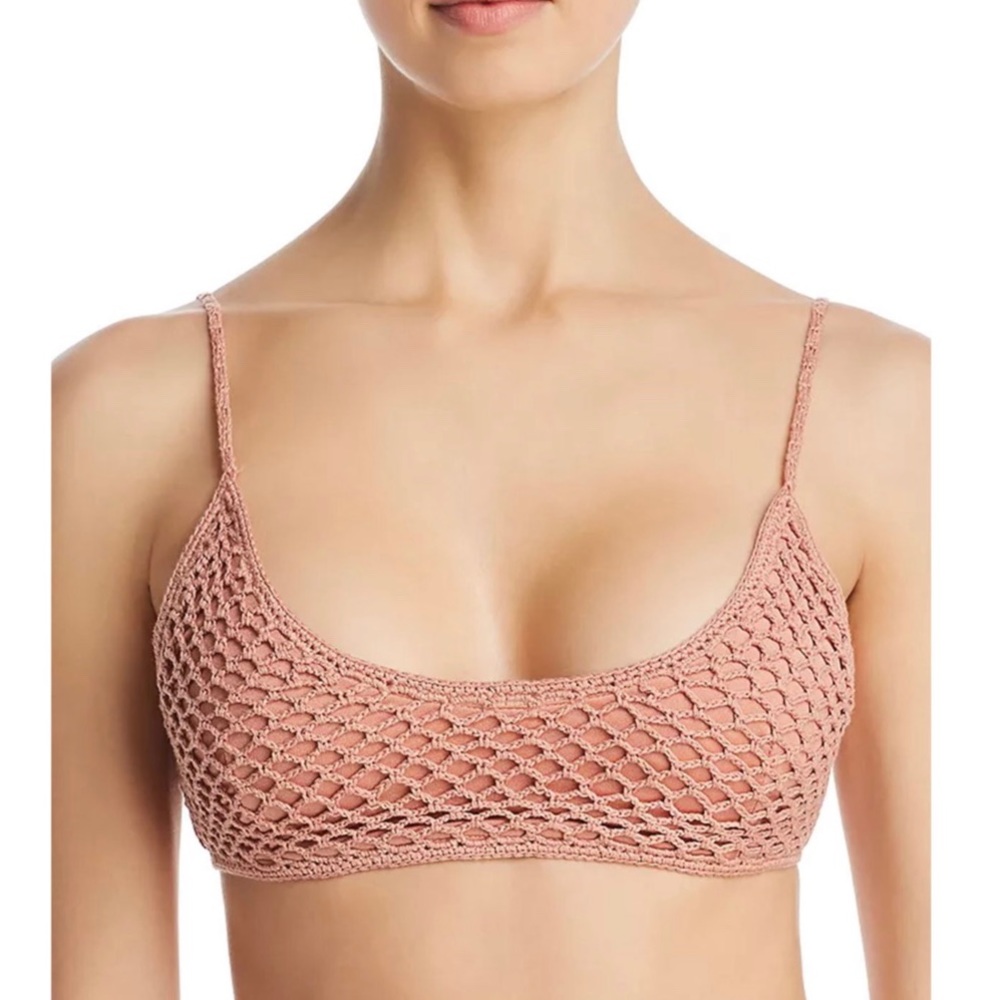 Minkpink adrift crochet scoop bralet